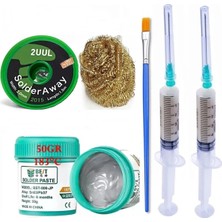 MHM Krem Lehim Best Solder Paste 183°C SN63/PB37 50GR Flux Lehim Toplama 2UUL-2015 Lehim Emme Teli 2,0 mm XXL16