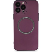 Aparim Newface Apple iPhone 14 Pro Kılıf Jack Magneticsafe Lens Silikon - Mürdüm
