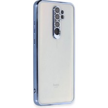 Aparim Newface Xiaomi Redmi Note 8 Pro Kılıf Razer Lensli Silikon - Açık Mavi