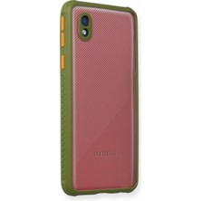 Aparim Newface Samsung Galaxy A01 Core Kılıf Miami Şeffaf Silikon - Yeşil