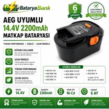 Bataryabank Aeg 14.4V 2200MAH Ni-Cd Muadil Matkap Bataryası