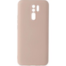 Aparim Newface Xiaomi Redmi 9 Kılıf Nano Içi Kadife Silikon - Pudra
