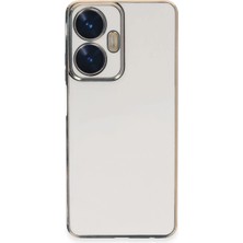 Aparim Newface Realme C55 Kılıf Volet Silikon - Beyaz