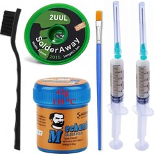 MHM Mechanic Krem Lehim Solder Paste 42 gr 138C Flux, 2uul 2015 Lehim Emme Temizleme Teli 2,0 mm Lehim ST13