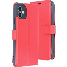 Aparim Newface Apple iPhone 11 Kılıf Trend S Plus Kapaklı Kılıf - Kırmızı