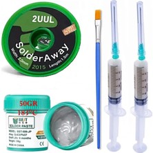 MHM Krem Lehim Best Solder Paste 183°C SN63/PB37 50GR Flux Lehim Toplama 2UUL-2015 Lehim Emme Teli 2,0 mm XXL12