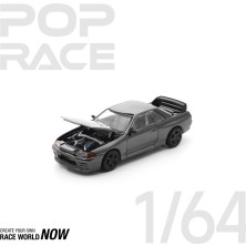 Pop Race 1:64 Nissan Skyline Gt-R R32 Dark Chrome Edition PRDC002 Diecast Model Araba