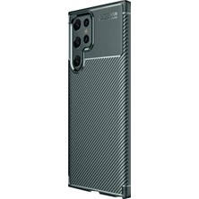 Aparim Newface Samsung Galaxy S25 Ultra Kılıf Auto Focus Karbon Kapak - Koyu Yeşil