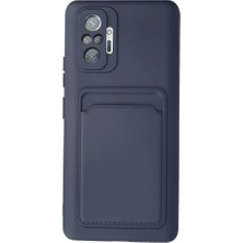 Aparim Newface Xiaomi Redmi Note 10 Pro Kılıf Kelvin Kartvizitli Silikon - Lacivert