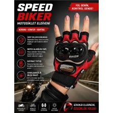 SPEED BİKER Babebiker 3 Mevsim Korumalı Eldiven Kısa C E EN13594 Onaylı