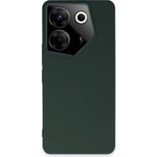 Aparim Newface Tecno Camon 20 Pro 5g Kılıf First Silikon - Koyu Yeşil
