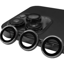 Aparim Newface Apple iPhone 15 Pro Max Raze Metal Kamera Lens - Titan Gri