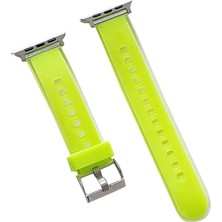 Aparim Movenchy Apple Watch 38MM Jelly Silikon Kordon - Yeşil