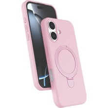 Aparim Newface Apple iPhone 17 Regal Magsafe Standlı Kapak - Açık Pembe