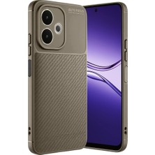 İyisi Olsun Newface Oppo A5 Pro 4g Kılıf Auto Focus Karbon Kapak - Kahverengi