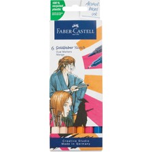 Faber Castell Goldfaber Sketch Çift Taraflı Fırça Uçlu Marker Seti 6lı Manga Tone 164809