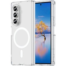 Aparim Newface Samsung Galaxy Z Fold 7 Kılıf Magneticsafe Şeffaf Silikon - Şeffaf