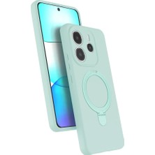 İyisi Olsun Newface Xiaomi Redmi Note 14 4g Regal Magsafe Standlı Kapak - Su Yeşili