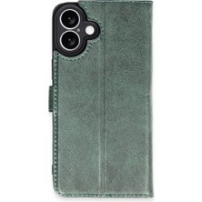 İyisi Olsun Newface Apple iPhone 16 Plus Kılıf Trend S Plus Kapaklı Kılıf - Yeşil
