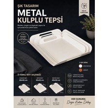 Şimşek Lazer 3'lü Metal Tepsi Seti
