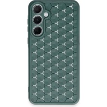Aparim Newface Samsung Galaxy A55 5g Kılıf Petek Silikon Kapak - Koyu Yeşil