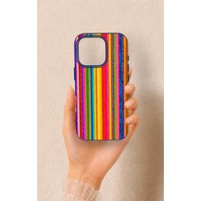 Vip Case iPhone 16 Pro Uyumlu Rengarenk Desenli Silikon Kılıf