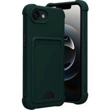 Aparim Newface Apple iPhone 16E Kelvin Kartvizitli Silikon - Koyu Yeşil