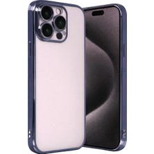 Aparim Newface Apple iPhone 15 Pro Max Razer Lensli Silikon - Lacivert
