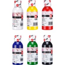 Red Apple Dekoratif Kumaş Boyası Seti 100 ml 6lı Temel Renkler