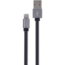 Asitan DLC2508B 1.2 Metre Deri Mfı Lisanslı Lightning Kablo, Siyah