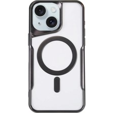 Aparim Newface Apple iPhone 14 Kılıf Boyi Magsafe Silikon Kapak - Siyah