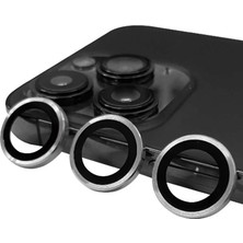 Aparim Newface Apple iPhone 13 Pro Max Raze Metal Kamera Lens - Gümüş