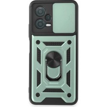 İyisi Olsun Newface Xiaomi Redmi Note 12 5g Kılıf Pars Lens Yüzüklü Silikon - Yeşil