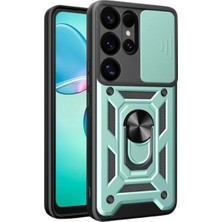Aparim Newface Samsung Galaxy S26 Ultra Pars Lens Yüzüklü Silikon - Yeşil