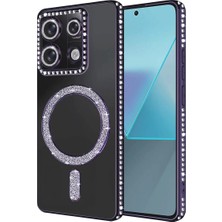 Aparim Newface Xiaomi Redmi 13C Joke Simli Magneticsafe Kılıf - Derin Mor