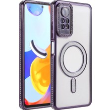 Aparim Newface Xiaomi Redmi Note 12 Pro 4g Joke Simli Magneticsafe Kılıf - Derin Mor