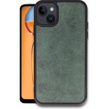 Aparim Newface Apple iPhone 14 Kılıf Aras Deri Kapak - Koyu Yeşil