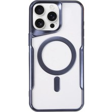Aparim Newface Apple iPhone 16 Pro Kılıf Boyi Magsafe Silikon Kapak - Lacivert