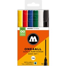 Molotow 127HS ONE4ALL Akrilik Marker Kalem 2 mm 6lı Basic Set 1 200810