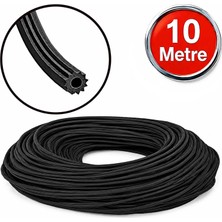 Alet Çantam Alüminyum Sineklik Teli Fitili Siyah 5mm Kapı Pencere Tül Sabitleme Lastik Contası -10 Metre