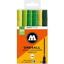 Molotow 127HS ONE4ALL Akrilik Marker Kalem 2 mm 6lı Green Set 200816
