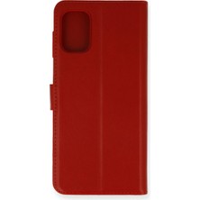 Aparim Newface Samsung Galaxy M51 Trend S Plus Kapaklı Kılıf - Kırmızı