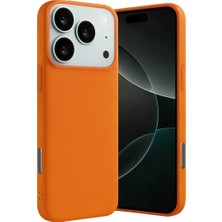 Aparim Newface Apple iPhone 17 Pro Nano Içi Kadife Silikon - Turuncu