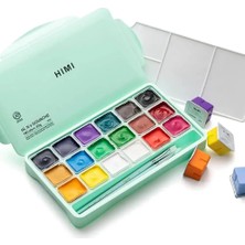 Himi Hımı Jelly Cup Gouache Set - 18 Renk 30 gr (Green Case Edition) H-TBT34