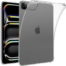 Aparim Newface Apple iPad Pro 11 (2024) Kılıf Anti Shock Tablet Silikon - Şeffaf