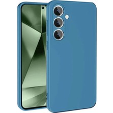 Aparim Newface Samsung Galaxy S24 Fe Kılıf Nano Içi Kadife Silikon - Mavi
