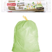 Asitan Yasemin Kokulu Büyük Boy Büzgülü Çöp Poşeti 10'lu 65X67 Cm, Kolay Bağlanır Kokulu Büzgül