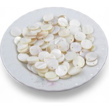 Belirtilmemiş 10 mm Yandan Delikli Krem Boncuk (40 Adet)
