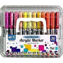 Art-X Pro-Art Fırça Uçlu Akrilik Marker Seti 36 Renk