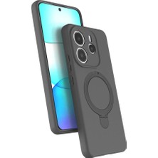 Aparim Newface Xiaomi Redmi Note 14 4g Regal Magsafe Standlı Kapak - Titan Gri